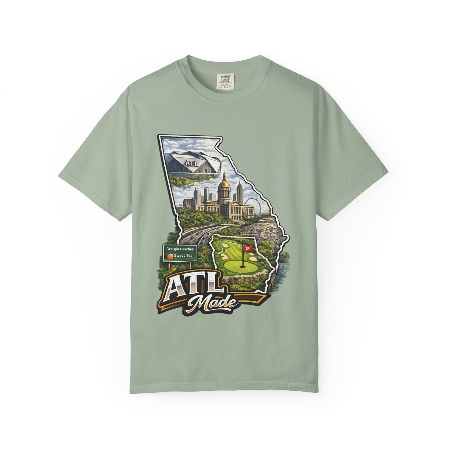 Atlanta Golf Map T-Shirt — ATL Made Vintage Cityscape Tee