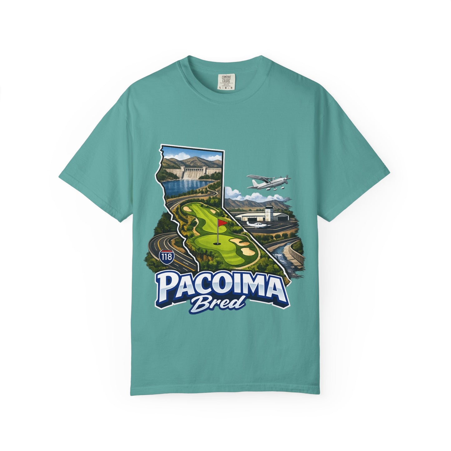 Pacoima Bred Graphic T-Shirt — Vintage Los Angeles Golf & Aviation Design