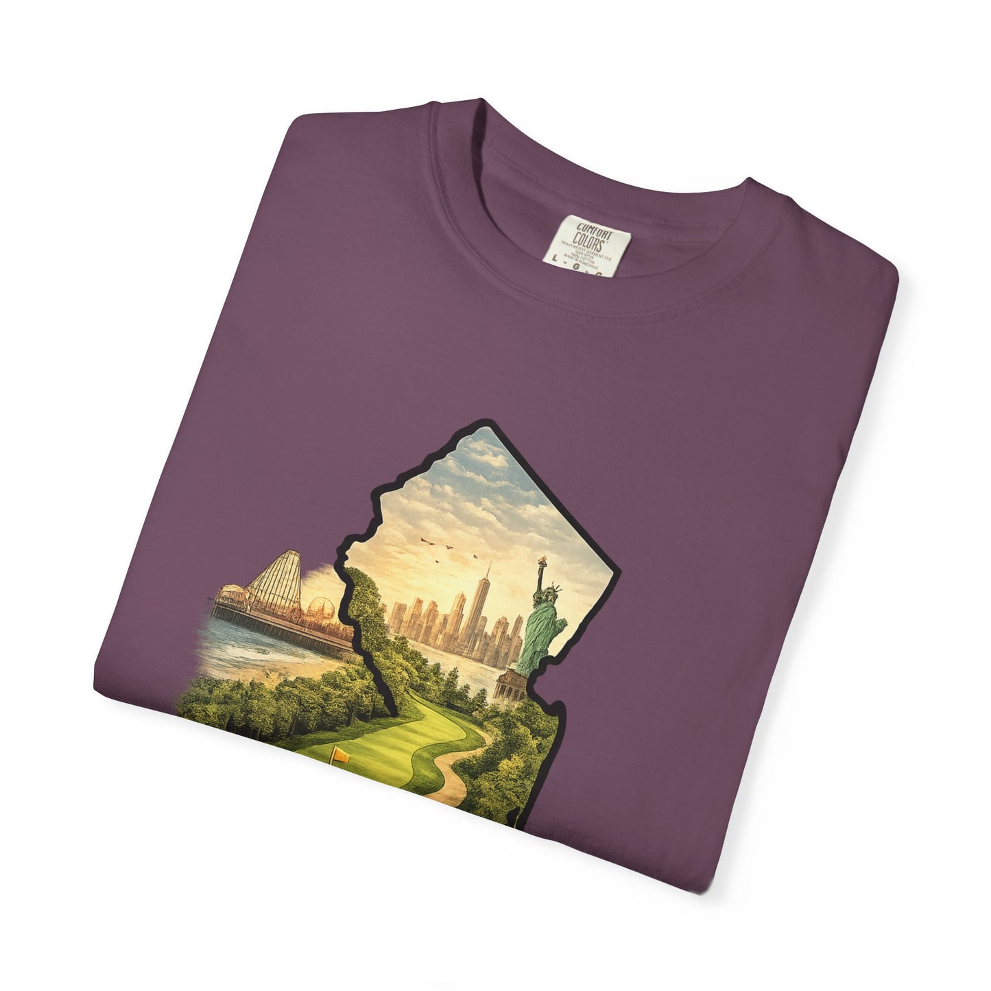 Jersey Made T-Shirt — New Jersey Scenic State Map Graphic Tee