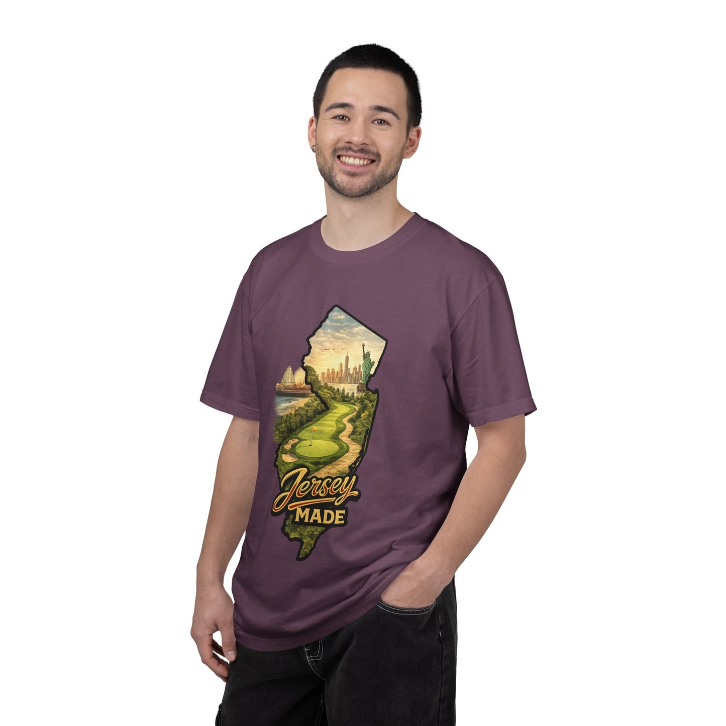 Jersey Made T-Shirt — New Jersey Scenic State Map Graphic Tee