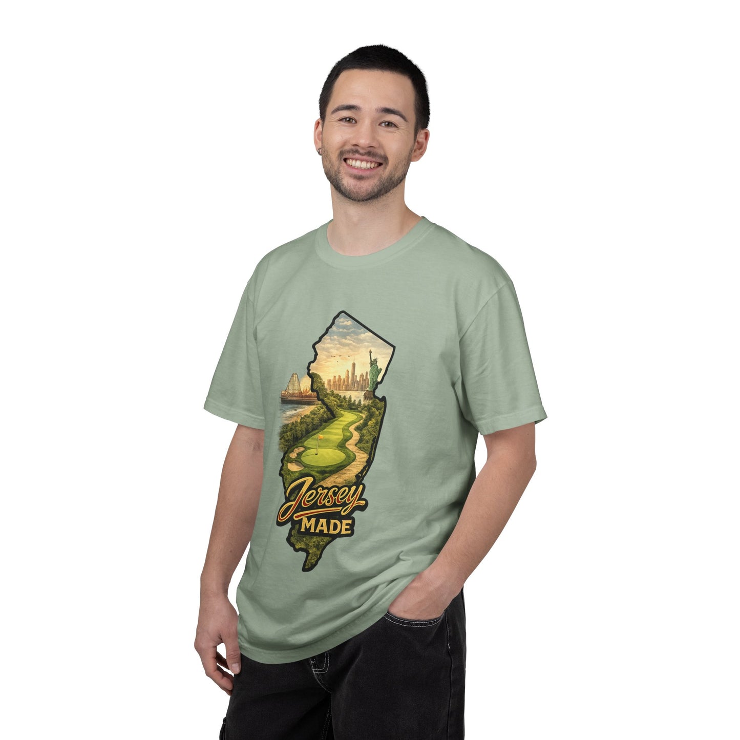 Jersey Made T-Shirt — New Jersey Scenic State Map Graphic Tee