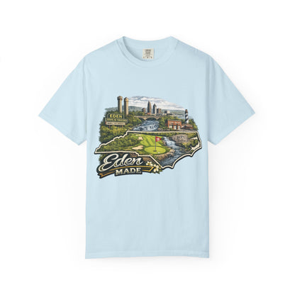 T-Shirt — 'Eden Made' Scenic Cityscape Tee (Vintage Travel/Local Pride)