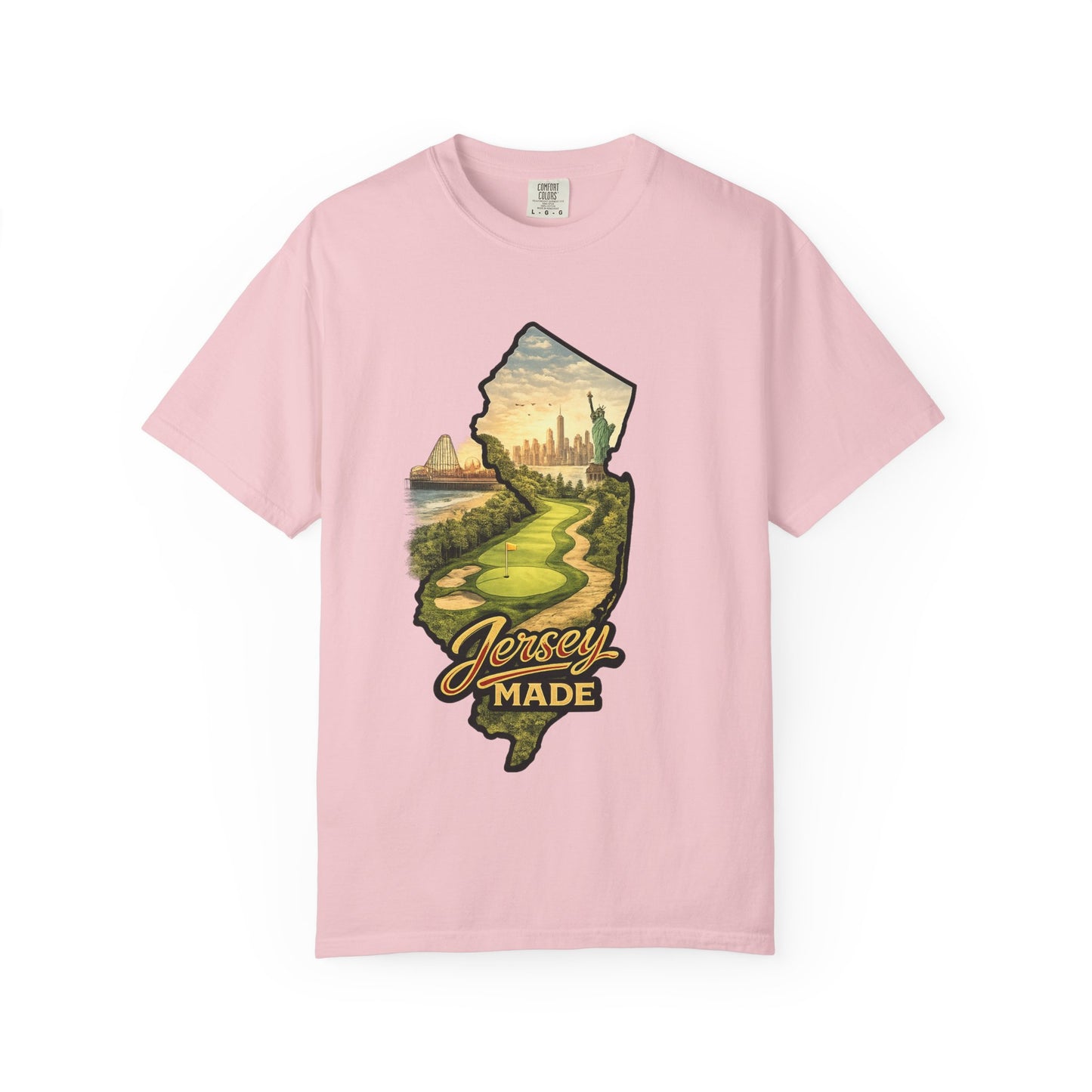 Jersey Made T-Shirt — New Jersey Scenic State Map Graphic Tee