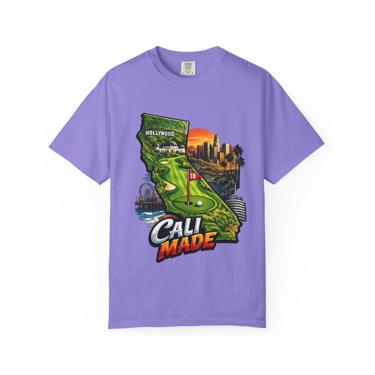 Cali Made T-Shirt — California Golf & Cityscape Tee