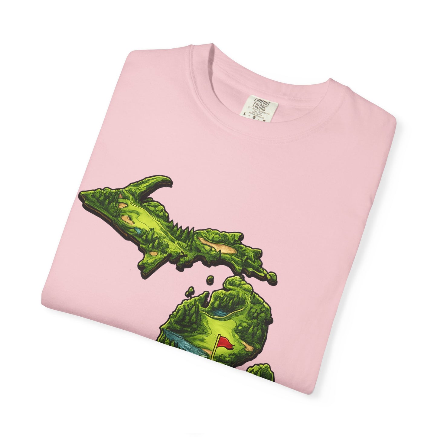 Michigan Made T-Shirt — Retro Green Map Graphic