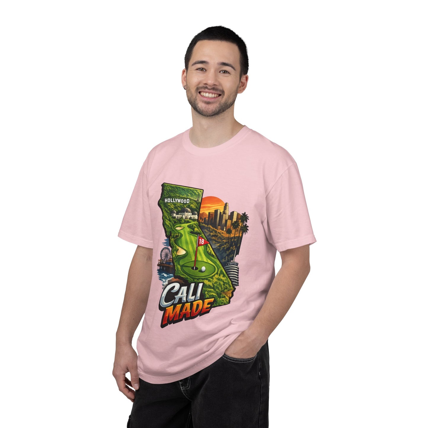 Cali Made T-Shirt — California Golf & Cityscape Tee