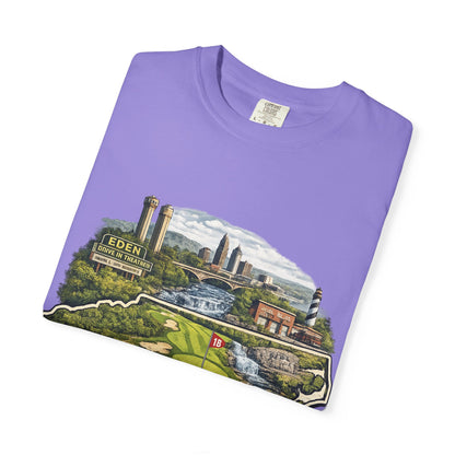 T-Shirt — 'Eden Made' Scenic Cityscape Tee (Vintage Travel/Local Pride)