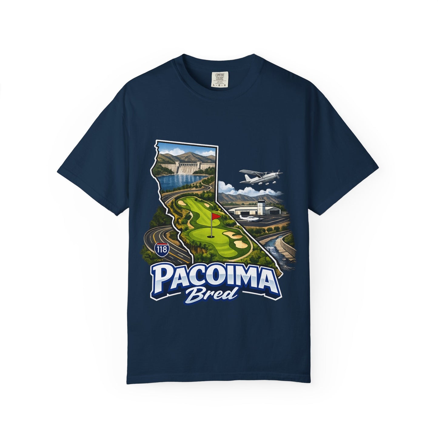 Pacoima Bred Graphic T-Shirt — Vintage Los Angeles Golf & Aviation Design