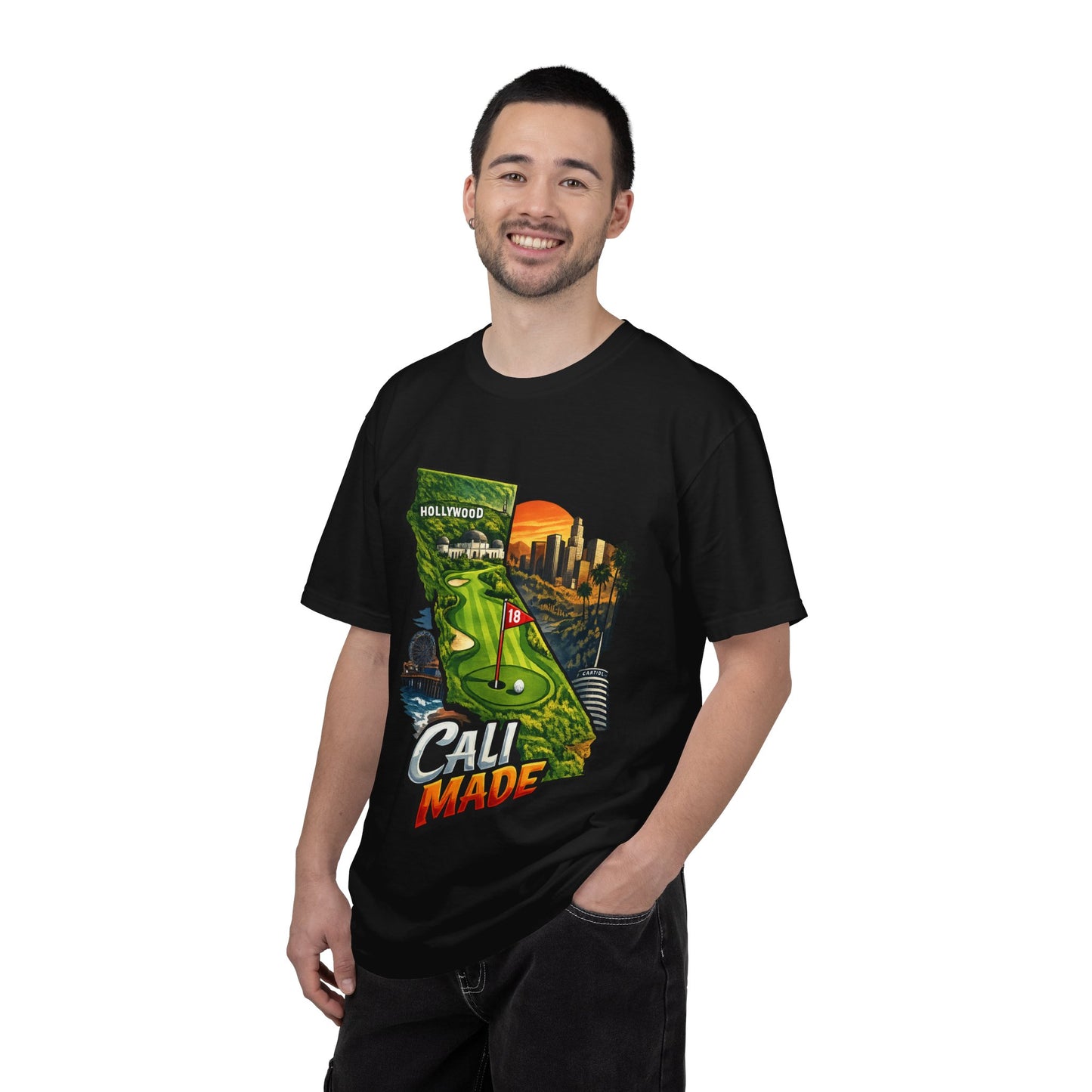 Cali Made T-Shirt — California Golf & Cityscape Tee
