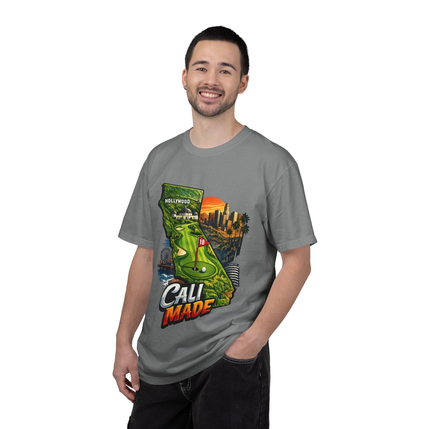 Cali Made T-Shirt — California Golf & Cityscape Tee