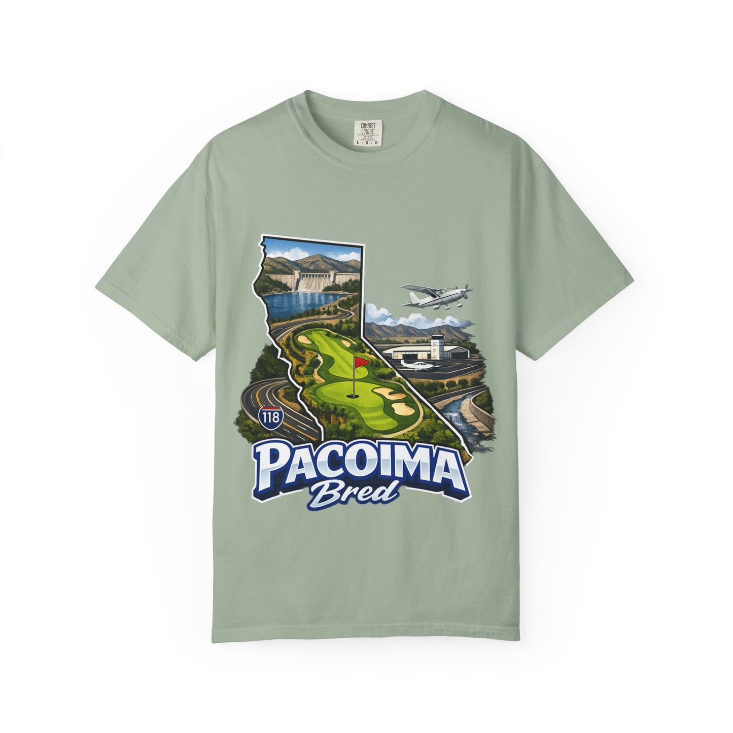 Pacoima Bred Graphic T-Shirt — Vintage Los Angeles Golf & Aviation Design