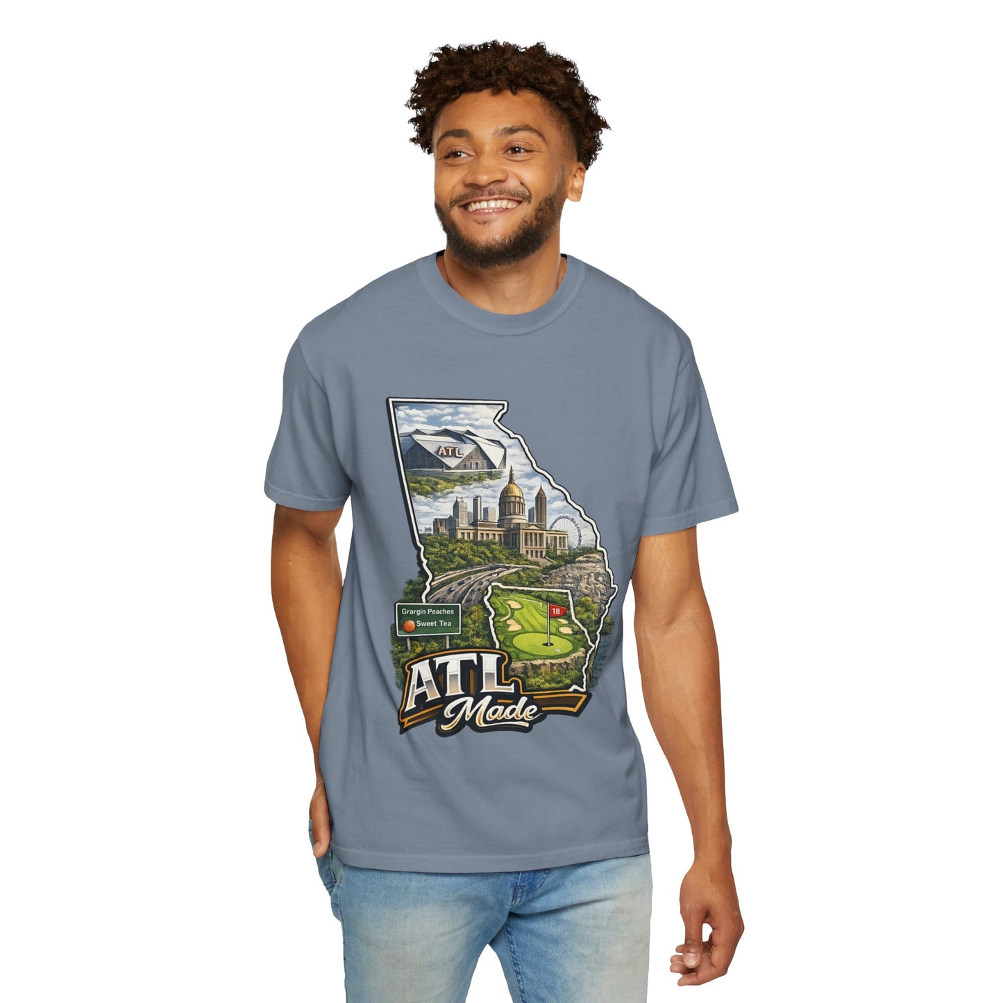 Atlanta Golf Map T-Shirt — ATL Made Vintage Cityscape Tee