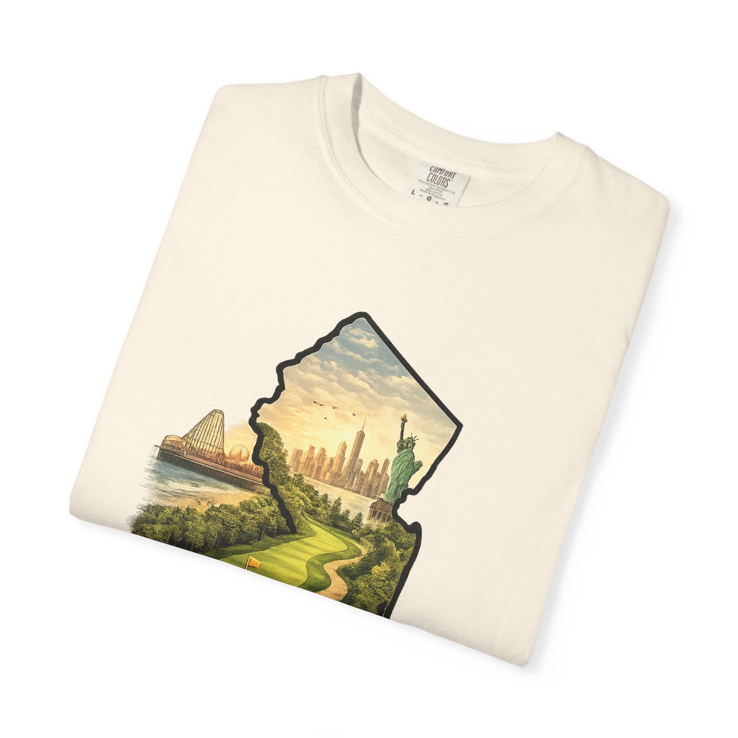 Jersey Made T-Shirt — New Jersey Scenic State Map Graphic Tee