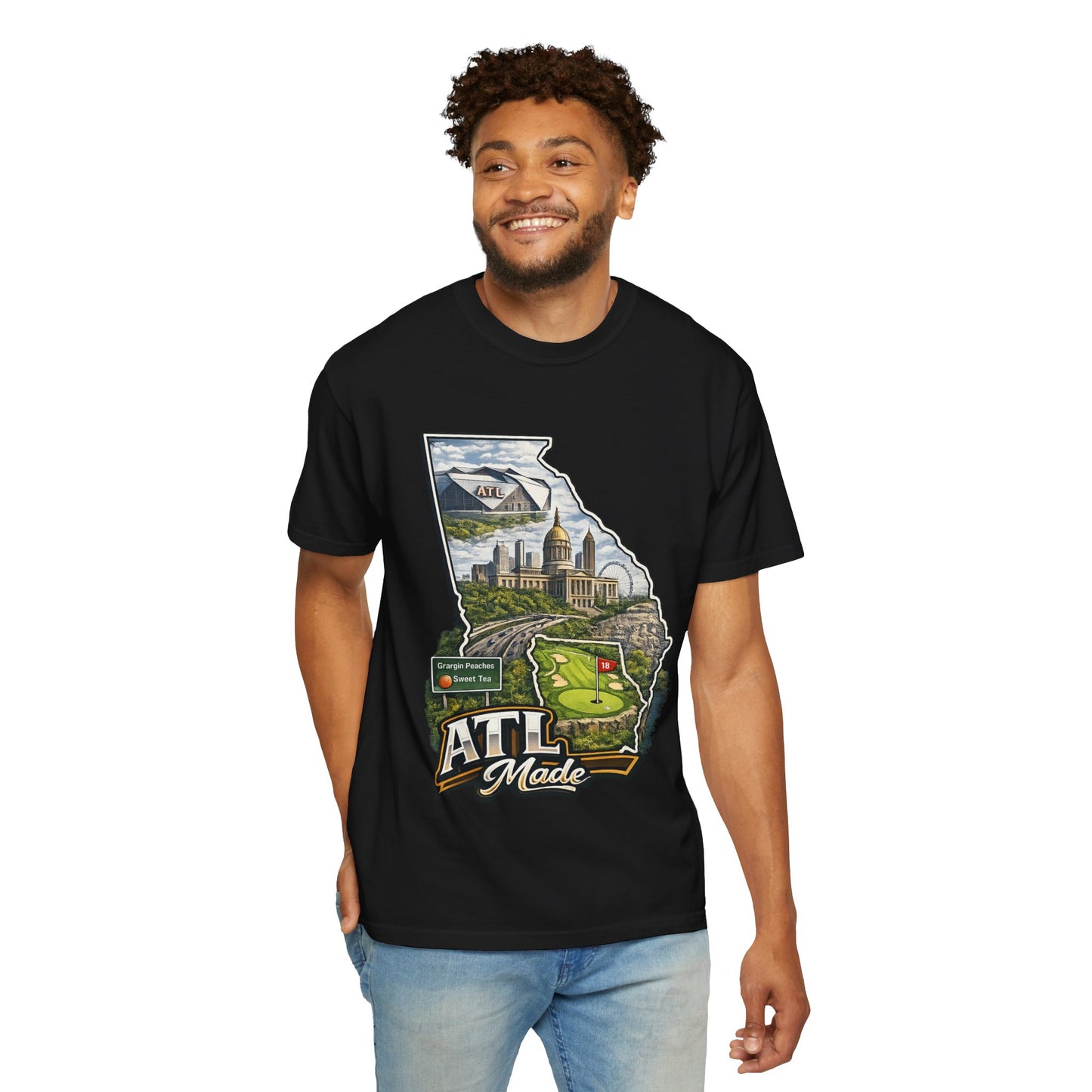 Atlanta Golf Map T-Shirt — ATL Made Vintage Cityscape Tee