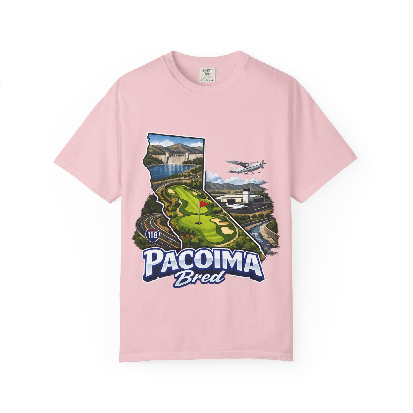 Pacoima Bred Graphic T-Shirt — Vintage Los Angeles Golf & Aviation Design