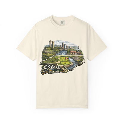 T-Shirt — 'Eden Made' Scenic Cityscape Tee (Vintage Travel/Local Pride)