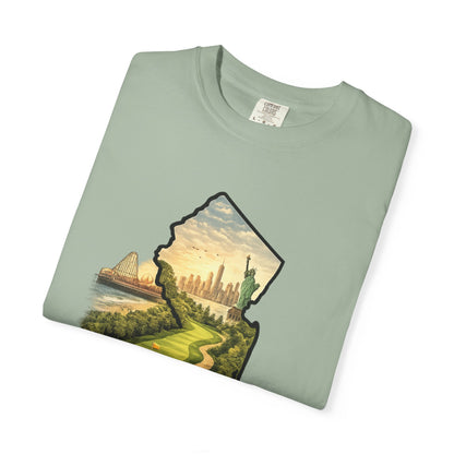 Jersey Made T-Shirt — New Jersey Scenic State Map Graphic Tee