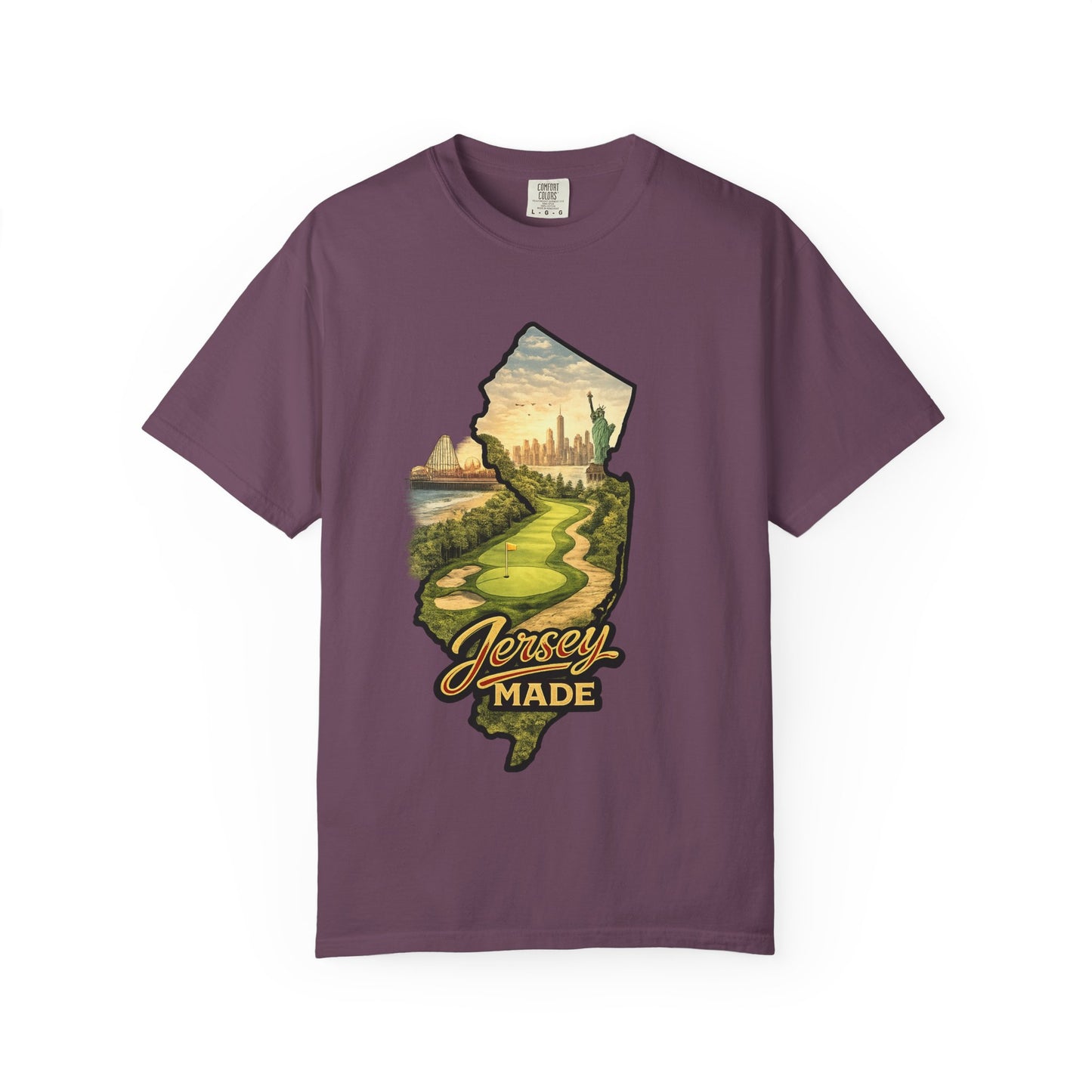 Jersey Made T-Shirt — New Jersey Scenic State Map Graphic Tee