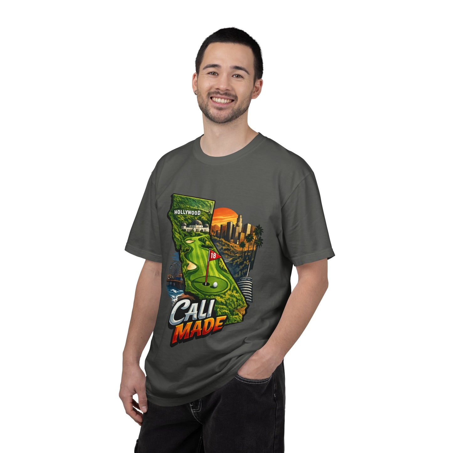 Cali Made T-Shirt — California Golf & Cityscape Tee