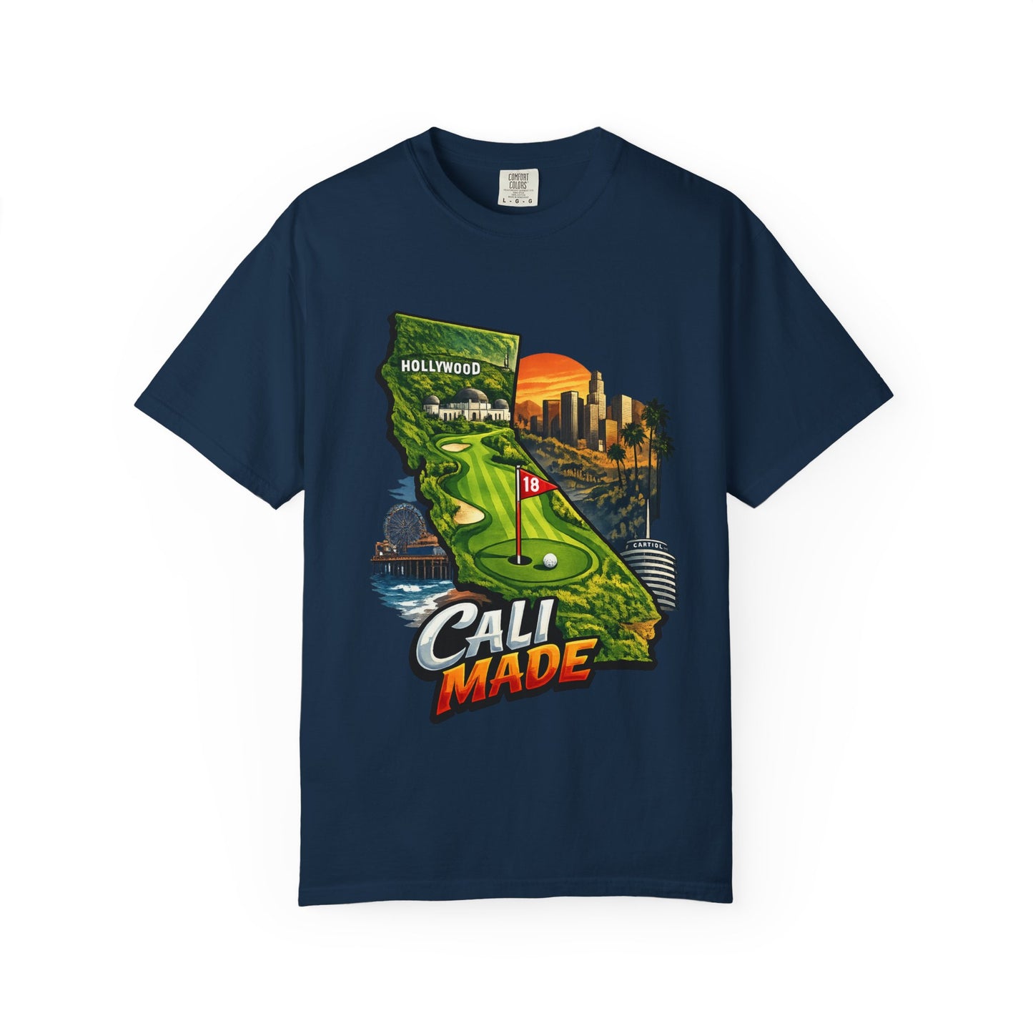 Cali Made T-Shirt — California Golf & Cityscape Tee