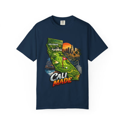 Cali Made T-Shirt — California Golf & Cityscape Tee