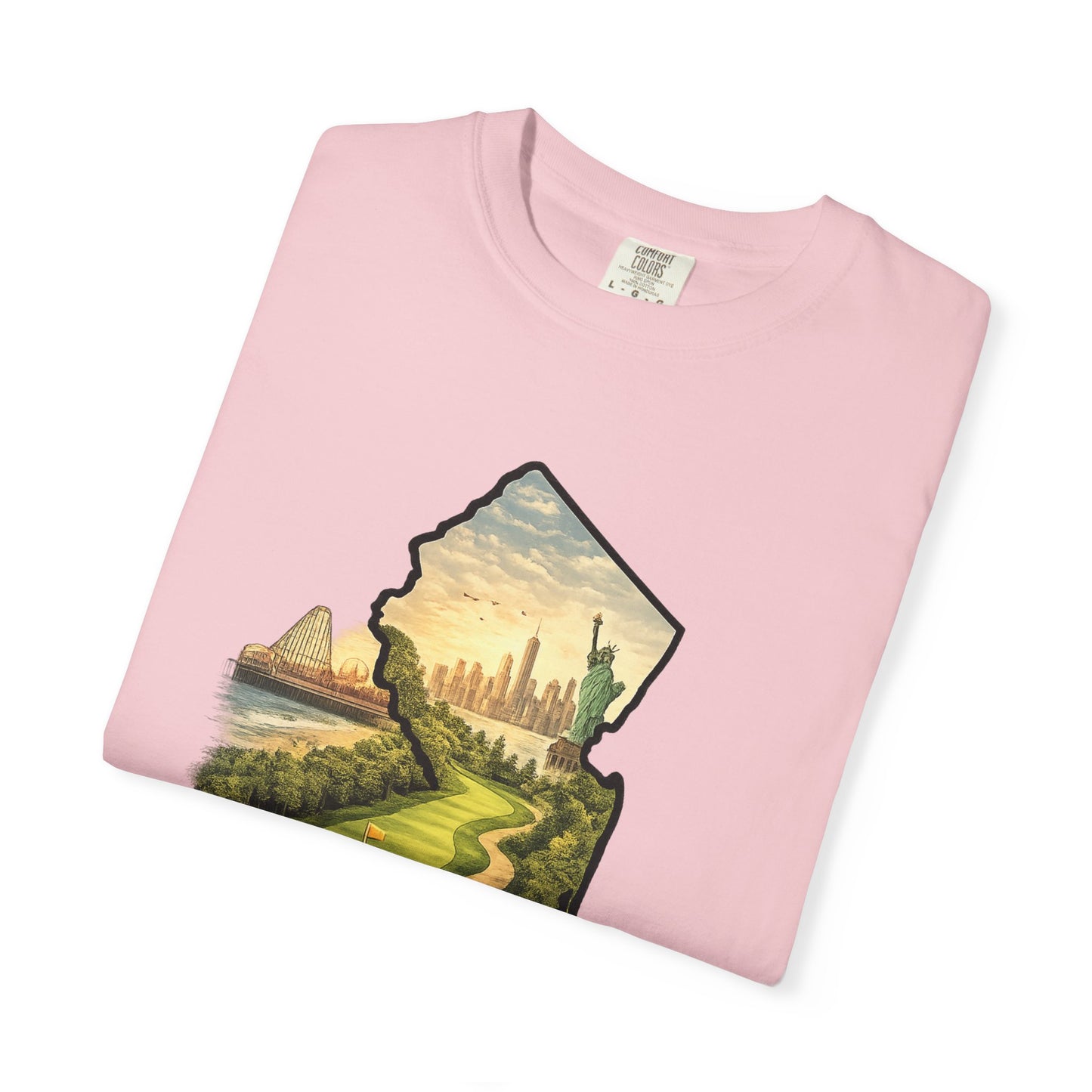 Jersey Made T-Shirt — New Jersey Scenic State Map Graphic Tee