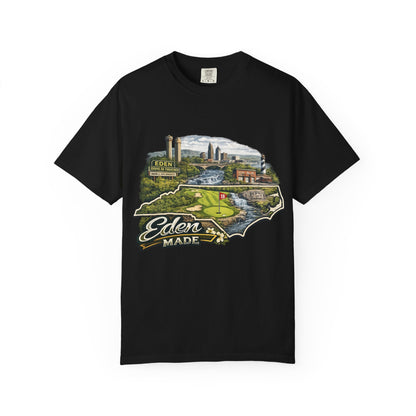 T-Shirt — 'Eden Made' Scenic Cityscape Tee (Vintage Travel/Local Pride)