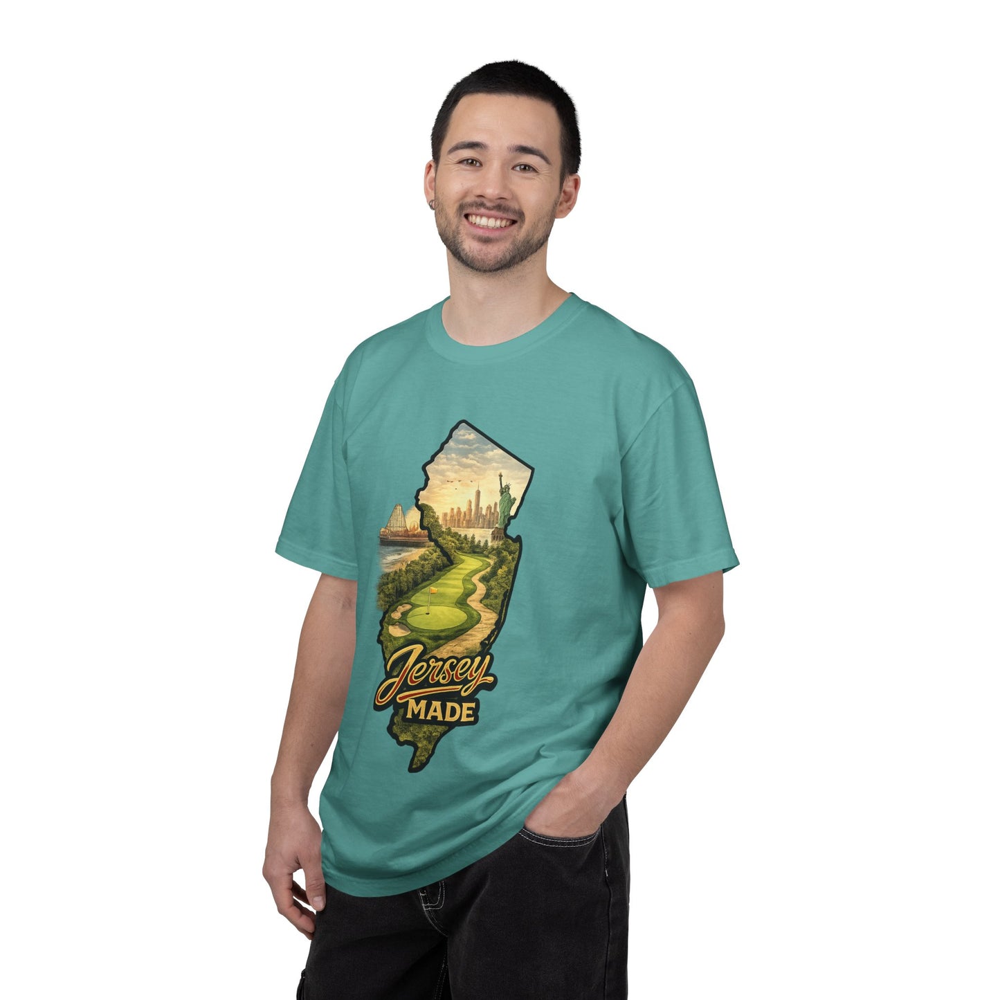 Jersey Made T-Shirt — New Jersey Scenic State Map Graphic Tee