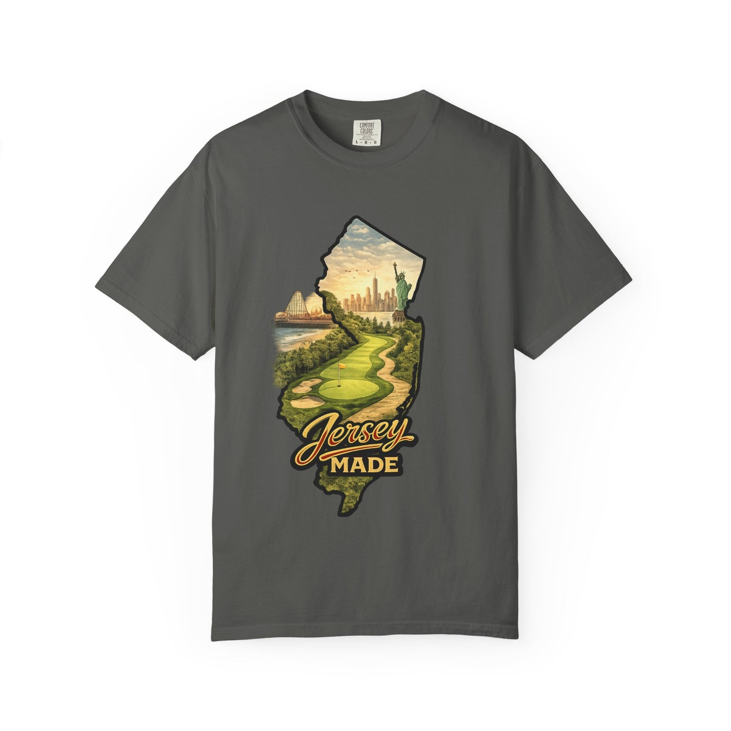 Jersey Made T-Shirt — New Jersey Scenic State Map Graphic Tee
