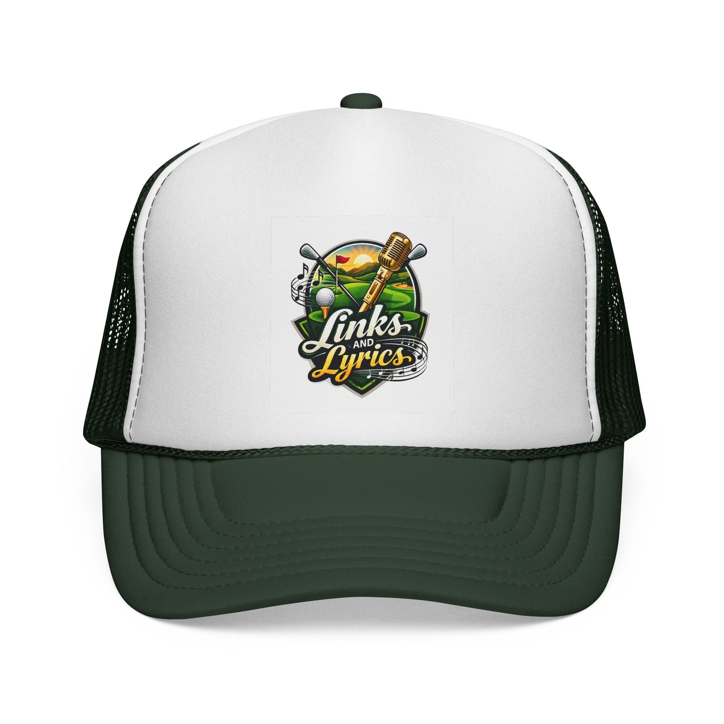 Links & Lyrics Trucker Hat — Golf and Music Vintage Mesh Cap
