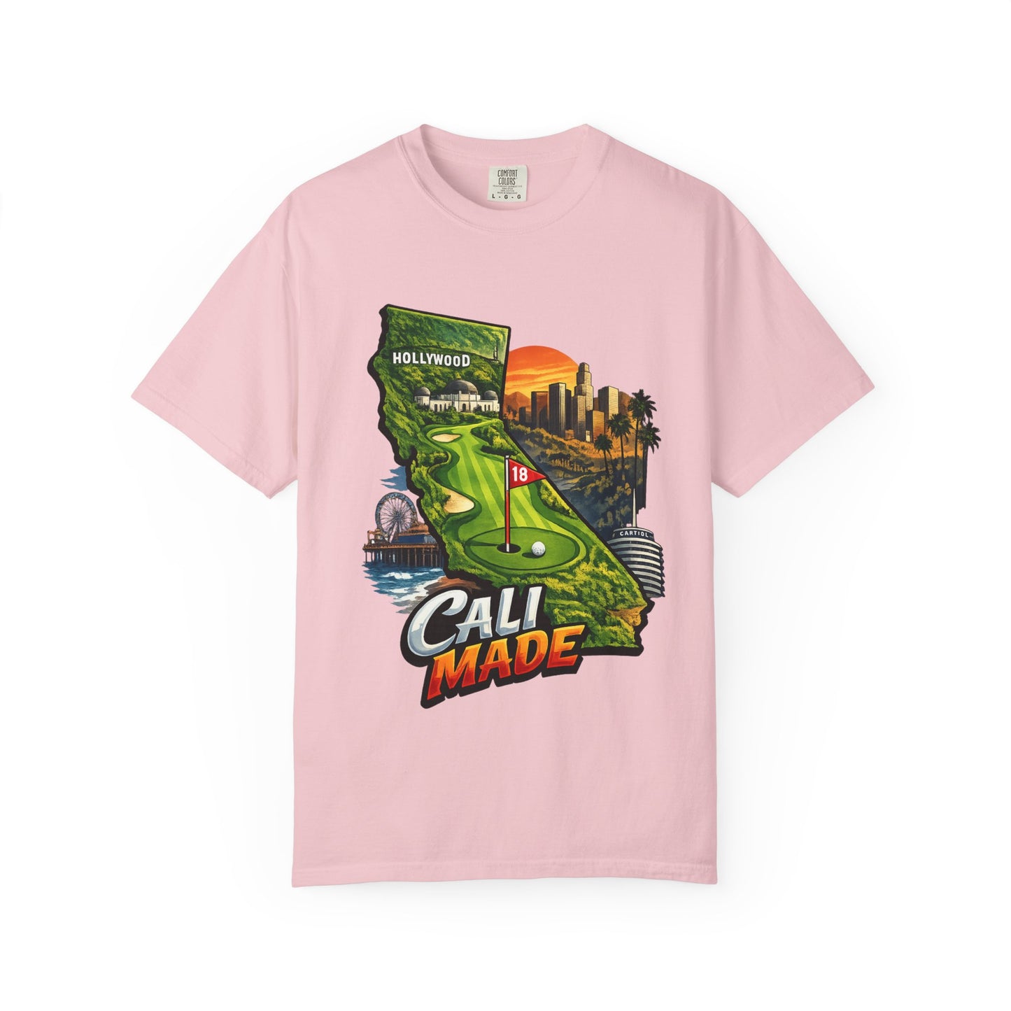 Cali Made T-Shirt — California Golf & Cityscape Tee