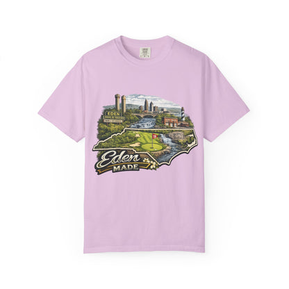 T-Shirt — 'Eden Made' Scenic Cityscape Tee (Vintage Travel/Local Pride)