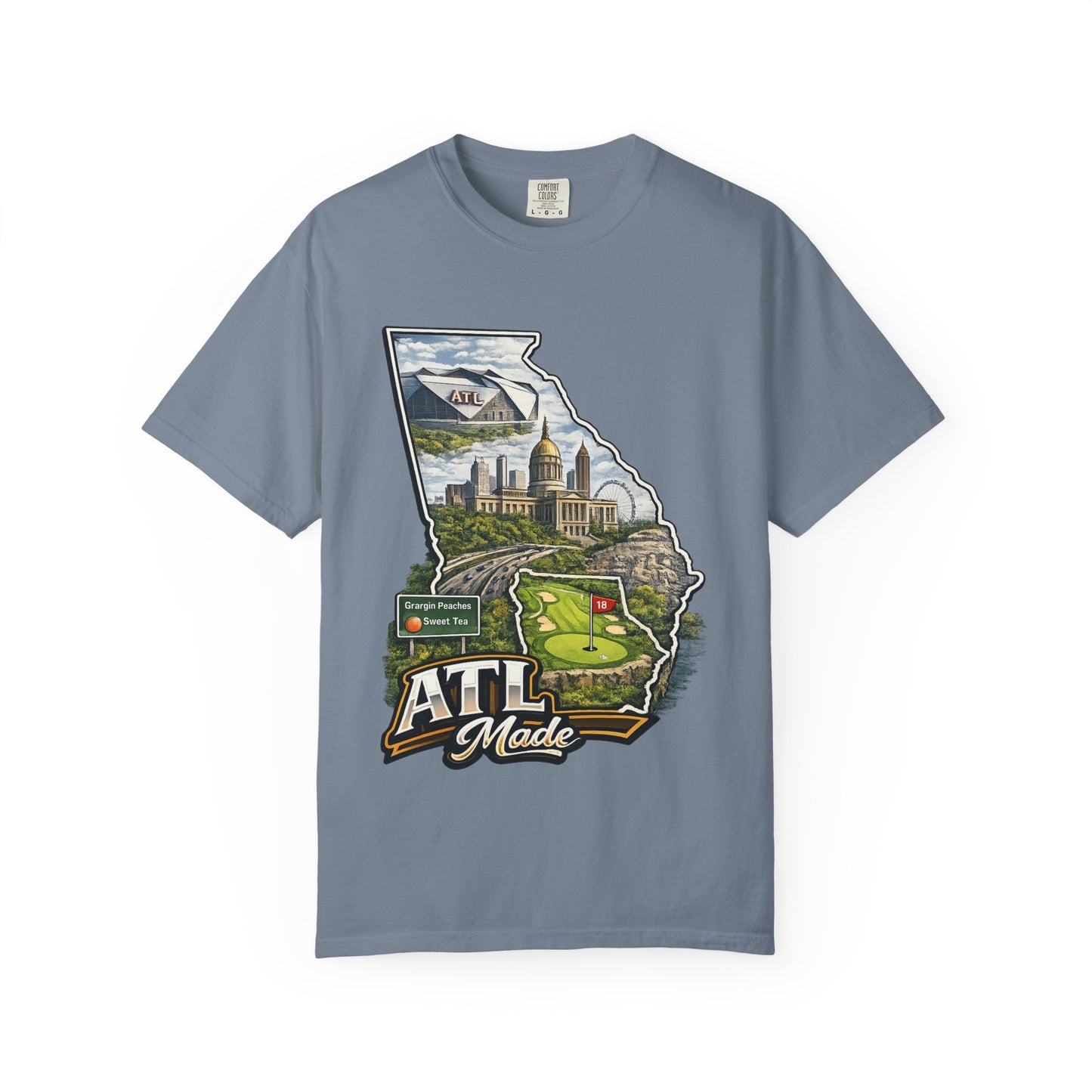 Atlanta Golf Map T-Shirt — ATL Made Vintage Cityscape Tee