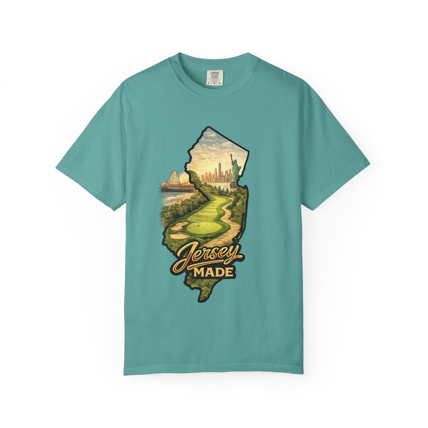 Jersey Made T-Shirt — New Jersey Scenic State Map Graphic Tee