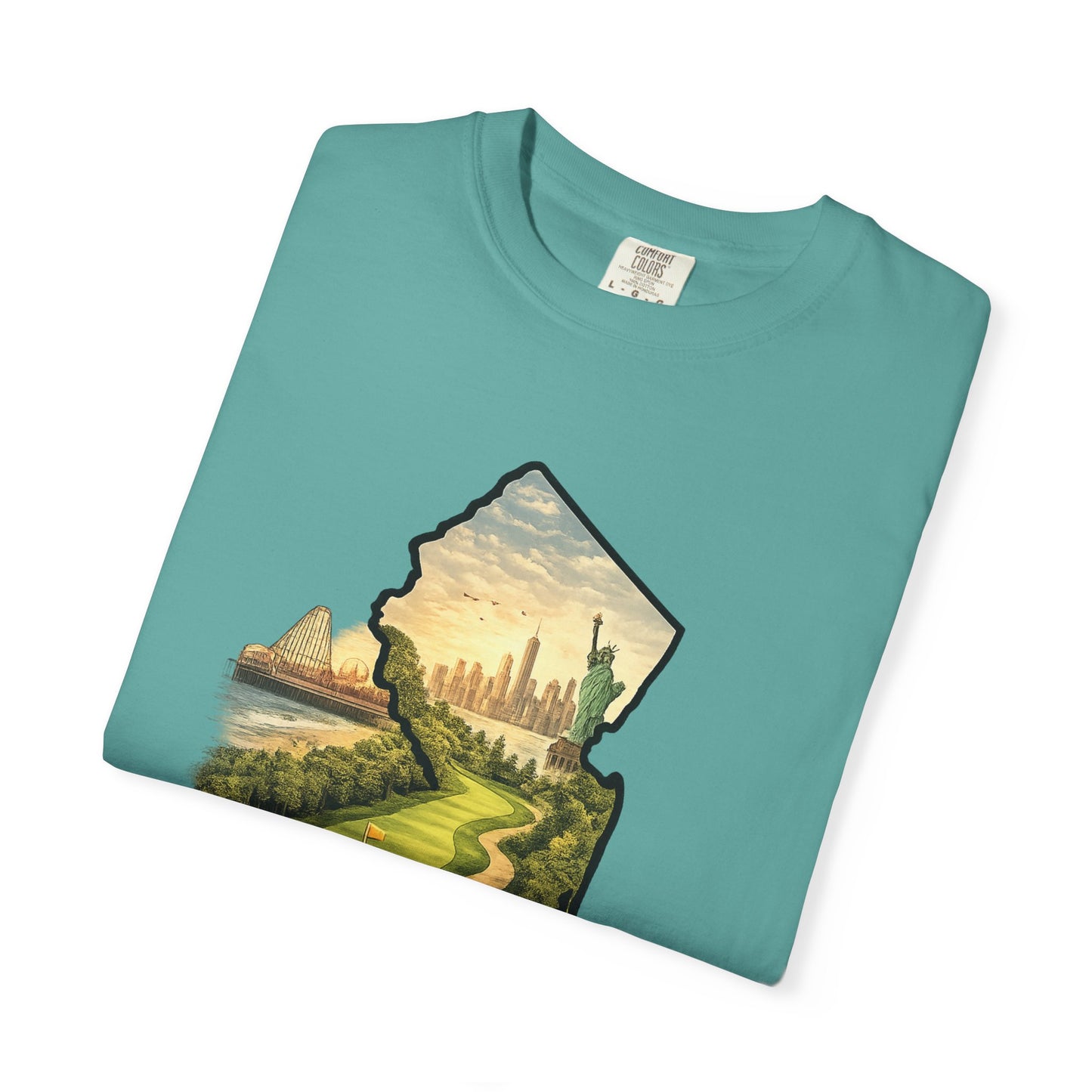 Jersey Made T-Shirt — New Jersey Scenic State Map Graphic Tee