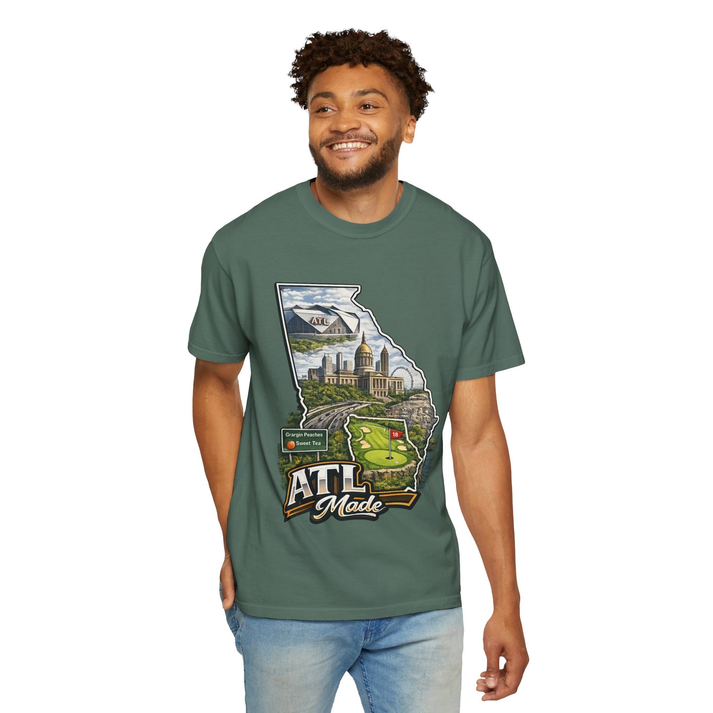 Atlanta Golf Map T-Shirt — ATL Made Vintage Cityscape Tee