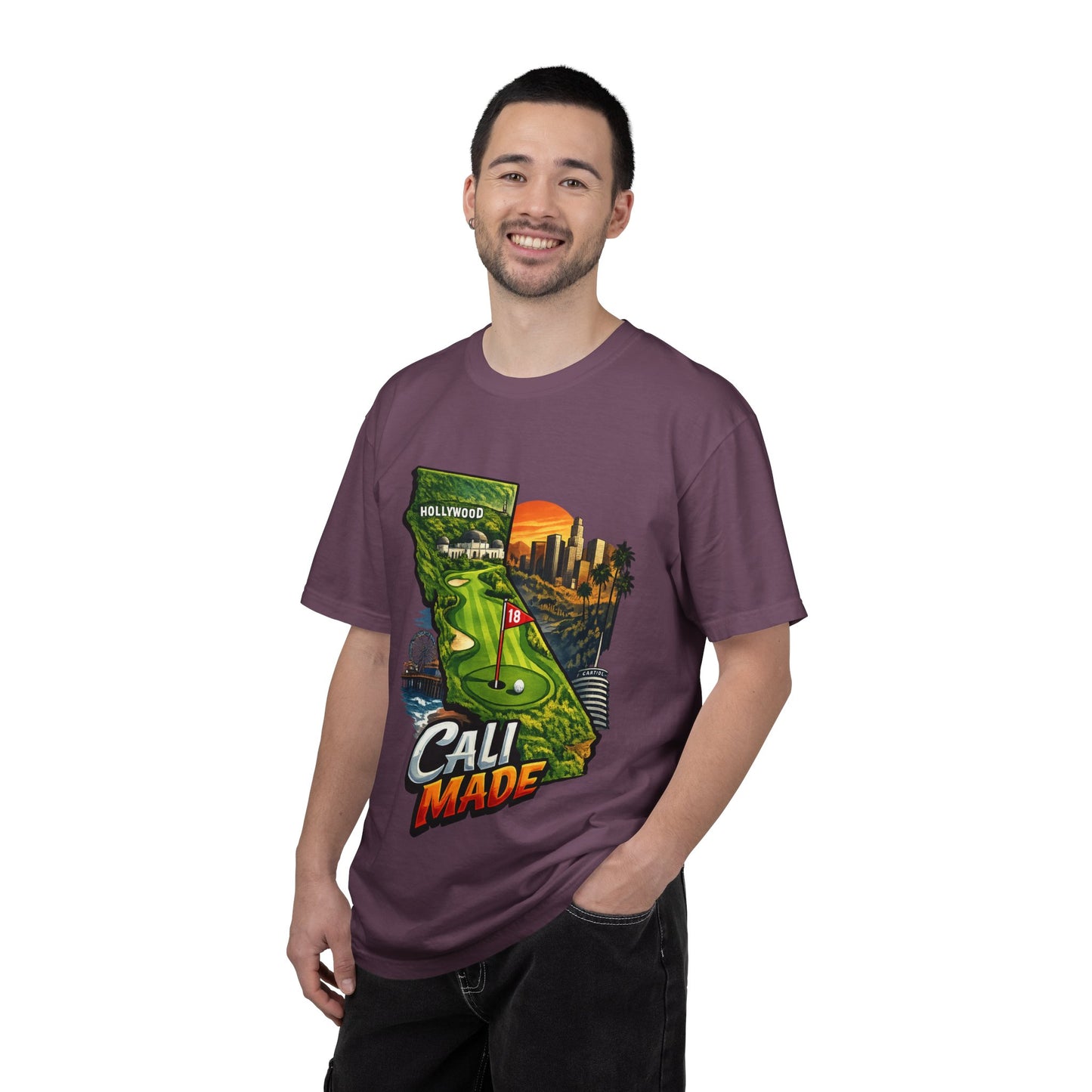 Cali Made T-Shirt — California Golf & Cityscape Tee