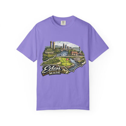 T-Shirt — 'Eden Made' Scenic Cityscape Tee (Vintage Travel/Local Pride)