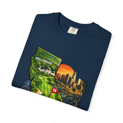 Cali Made T-Shirt — California Golf & Cityscape Tee