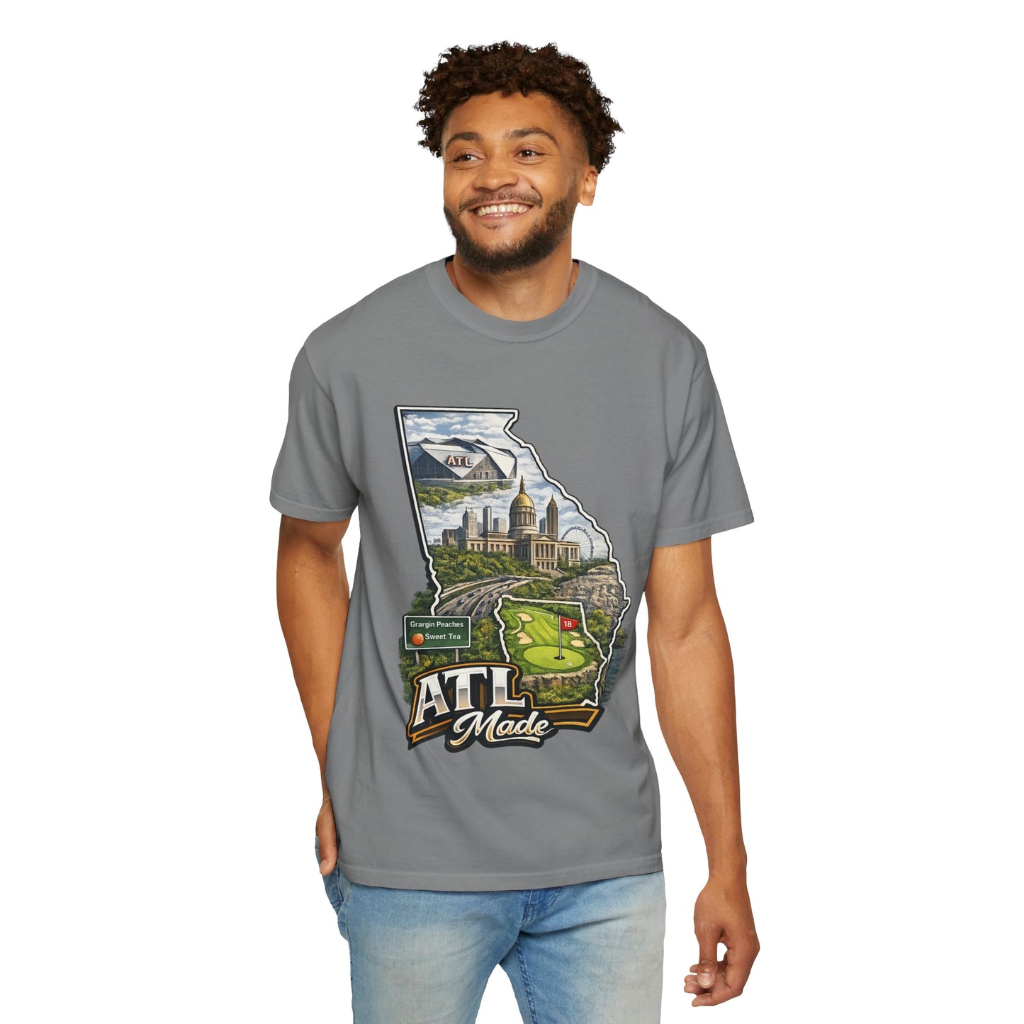 Atlanta Golf Map T-Shirt — ATL Made Vintage Cityscape Tee
