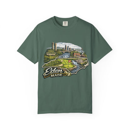 T-Shirt — 'Eden Made' Scenic Cityscape Tee (Vintage Travel/Local Pride)