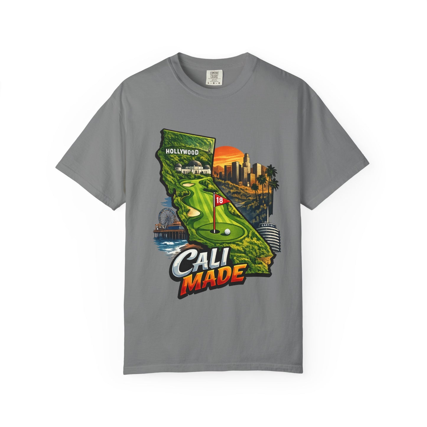 Cali Made T-Shirt — California Golf & Cityscape Tee