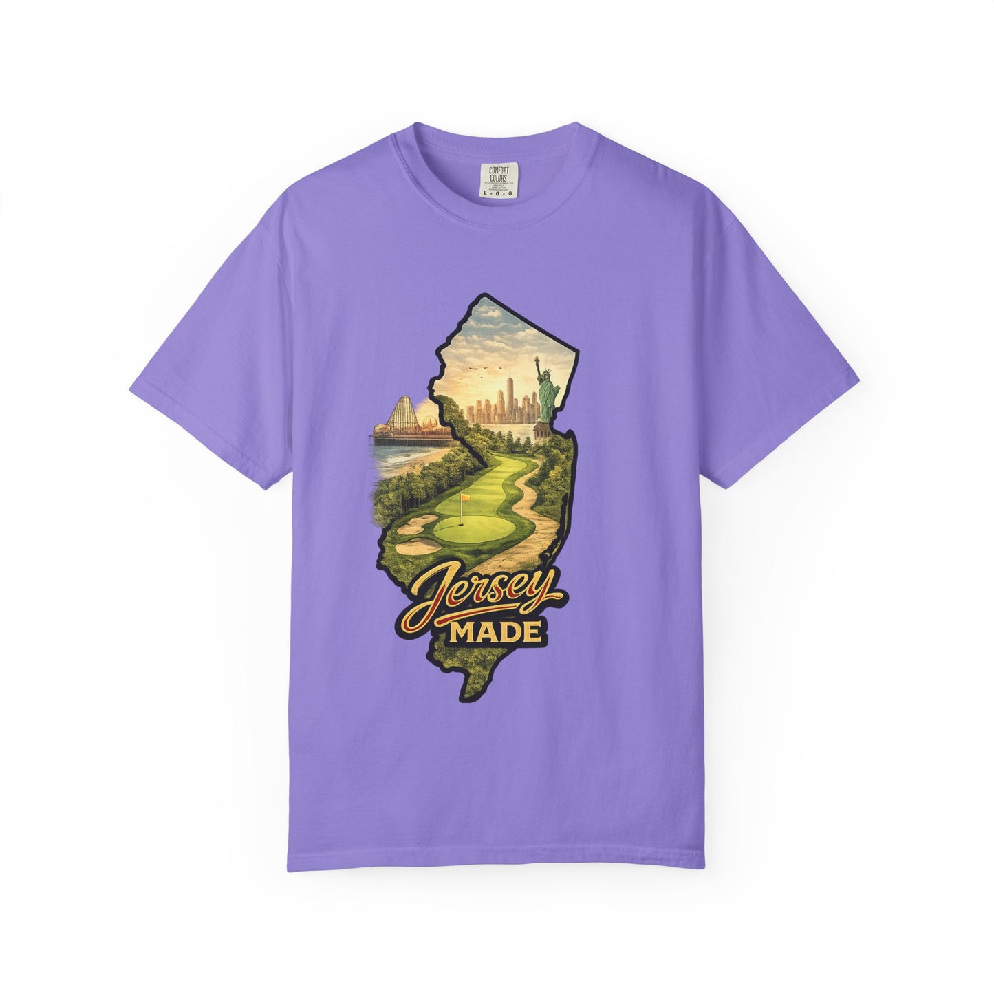 Jersey Made T-Shirt — New Jersey Scenic State Map Graphic Tee