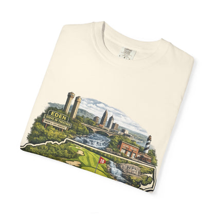 T-Shirt — 'Eden Made' Scenic Cityscape Tee (Vintage Travel/Local Pride)