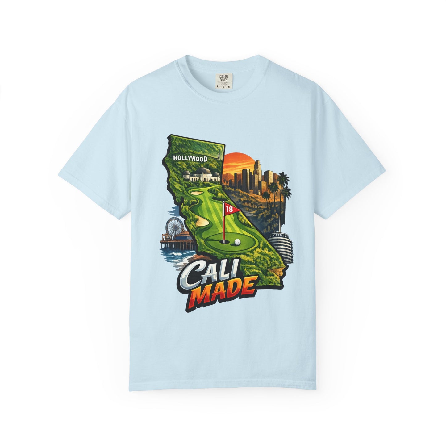 Cali Made T-Shirt — California Golf & Cityscape Tee