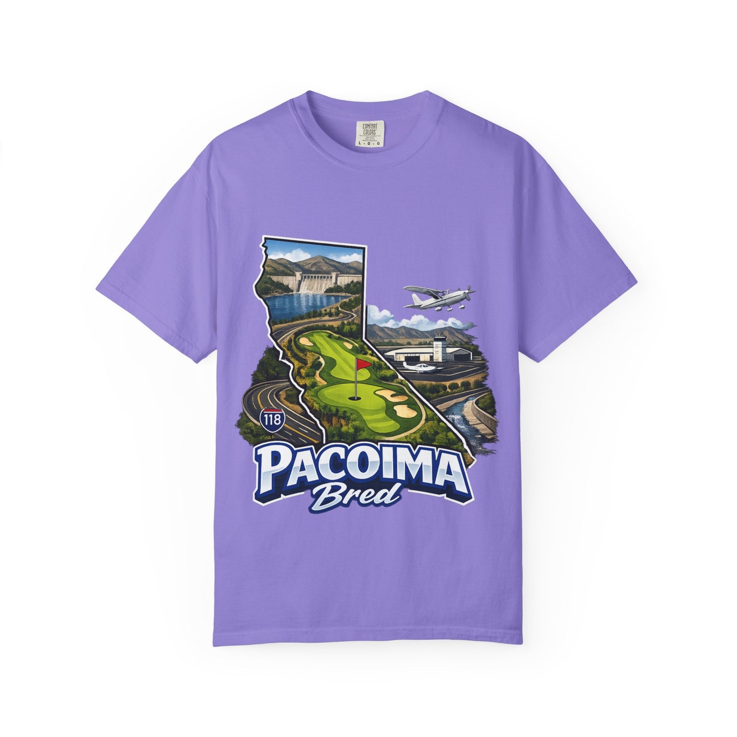 Pacoima Bred Graphic T-Shirt — Vintage Los Angeles Golf & Aviation Design