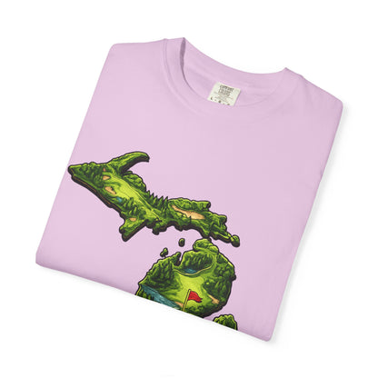 Michigan Made T-Shirt — Retro Green Map Graphic