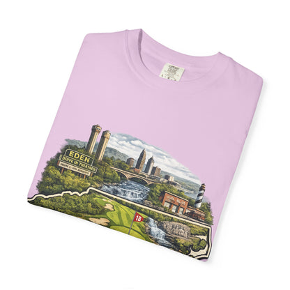 T-Shirt — 'Eden Made' Scenic Cityscape Tee (Vintage Travel/Local Pride)
