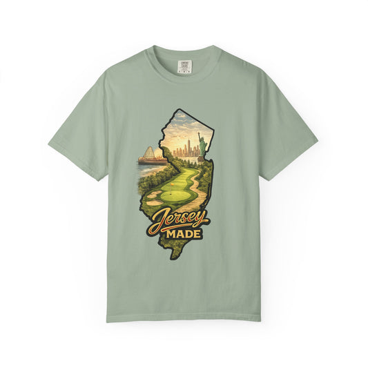 Jersey Made T-Shirt — New Jersey Scenic State Map Graphic Tee