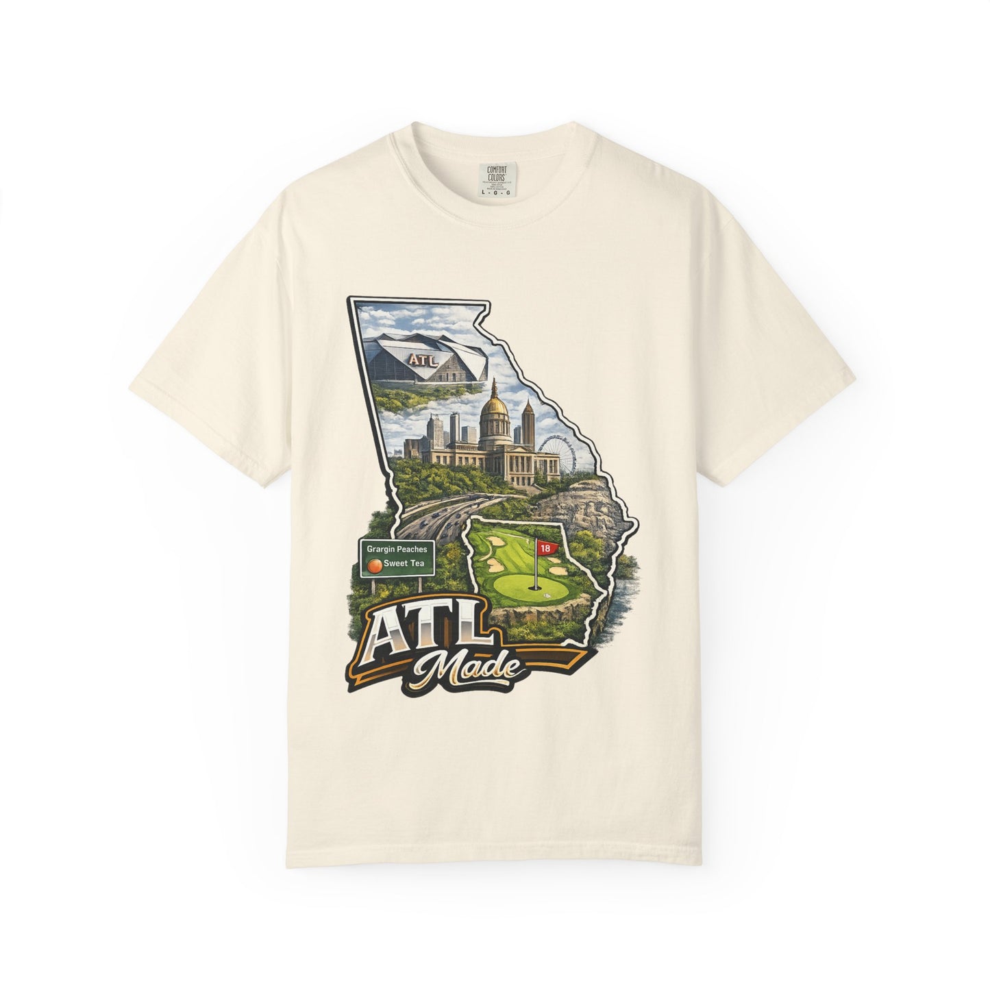 Atlanta Golf Map T-Shirt — ATL Made Vintage Cityscape Tee